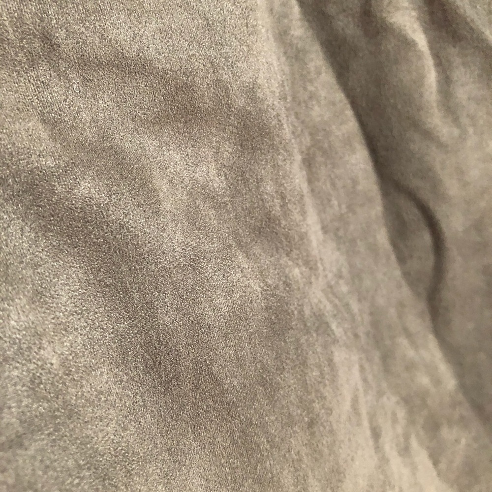 Luxxel Olive Green Suede low cut body-con dress M - Picture 5 of 8